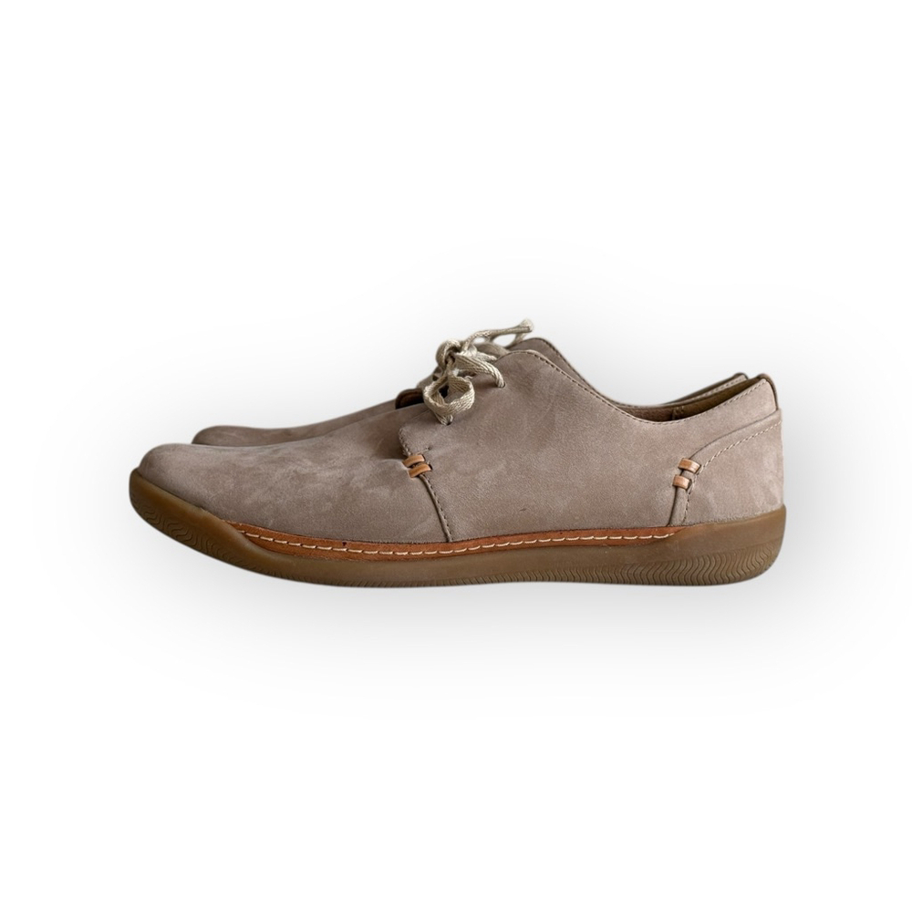 Clarks Women's Unstructured Lace-up Leather Casual Shoe Sand Nubuck Sz 8M 11826 - Picture 6 of 9